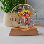 One94Store 3D Acrylic Led Night Light – Warm White & Dream Girl Design With Durable Plastic Base, Decorative Table Lamp For Bedroom, Living Room, Kids Room, Study & Home Décor Gifting