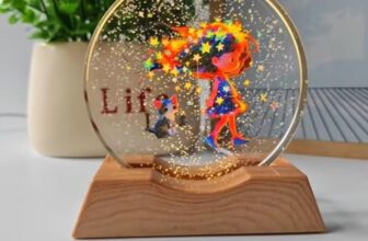 One94Store 3D Acrylic Led Night Light – Warm White & Dream Girl Design With Durable Plastic Base, Decorative Table Lamp For Bedroom, Living Room, Kids Room, Study & Home Décor Gifting