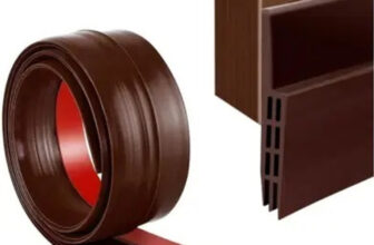 Pyorit (Pack Of 1) Self-Adhesive Rubber Door Seal Self-Adhesive Window/Door Tape For Seal, Cockroach Insect Bugs Stopper 1 Meter Floor Mounted Door Stopper(Brown)