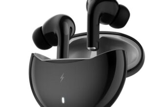 Fire-Boltt Aero Tws Ear Buds Custom Eq, Wireless Bluetooth 5.4, 50H Playtime, 50Ms Low Latency, Fast Charging Case, App Support, Touch Controls, Ipx4 Waterproof, Gaming & Music