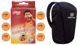 Dhs Tt Ball S-S1840By 2 Star Y Supermarket (6 Pcs Box) 42 Pcs With Smart Pro Tt Special Cover Speed Black