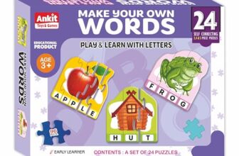 Ankit Toys & Games Words Jigsaw Puzzle For Kids, Educational Spelling Learning Toy For Children, Vocabulary Building Interactive Language Development Word Formation And Recognition Colourful Puzzles