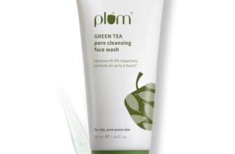 Plum Green Tea Pore Cleansing Face Wash For Oily, Acne Prone, Dry & Combination Skin | With Glycolic Acid | Fight Pimples & Control Excess Oil | Gentle Exfoliating & Non-Drying | Women & Men | 50Ml