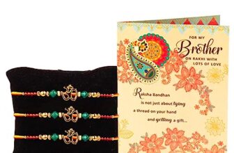 Archies Rakhi Collection For Rakshabandhan | Rakhi For Brother | Rakhi For Bhaiya And Bhabhi | Rakhi Combo Gift Hamper (Om Design Rakhi)