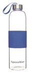 Signoraware Aqua Star Borosilicate Glass Bottle | Airtight & Leakproof | Freezer & Dishwasher Safe | Anti Slip Silicone Sleeve| Ideal For Camping, Office, Travel, Yoga & Kitchen Use ( 550Ml | Blue )
