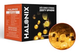 Halonix Decorer Zesty Sphere 15 Bright Led String Light | Diwali Light | Christmas Light | Wedding Light | Festive Lights For Home Decoration (Warm White, 4 Meters)