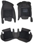 Woschmann – Black Luxury 7D Car Foot Mats Car Floor Mats Faux Leather All Weather Waterproof Full Surrounded Anti Slip Foot Carpets For-Civic 2019