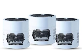 Sneira Mud De-Tan Mask 300 Gm, Ultimate Detox Charcoal & Dead Sea Mud & Vitamin E, Lactic Acid & Kaolin Clay,Peroxide, Hydroquinone & Sulphate Free D-Tan Face Pack For All Skin Types|Men & Women