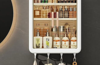 Luppra Plastic Bathroom Cabinet Wall Shelf Organizer Plastic Wall Shelf(Number Of Shelves – 1, Multicolor)