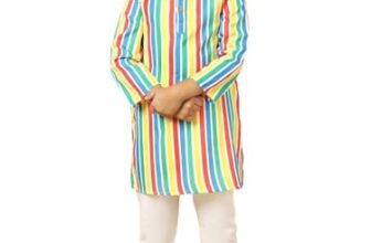 A.T.U.N. (All Things Uber Nice) Candy Pop Stripes Kurta & Pyjama Set