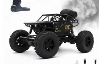 Joymax Rc Rock Crawler Car For Kids – 4Wd Remote Control Off-Road Rock Car (Big Wheels)(Black)