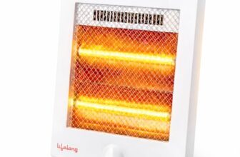 Lifelong Regalia 800 Watts Quartz Room Heater For Home With 2 Power Settings, Isi Certified, 2 Rod Heater For Room |Cord Length 1.5 Meter| 1 Year Manufacturer’S Warranty (Llqh922, White)