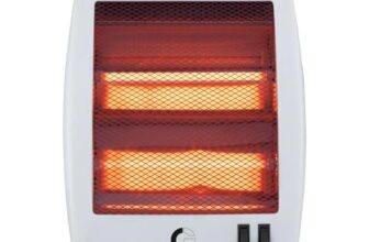 Cg Norris 800W 2Q Quartz Room Heater | 2 Heat Settings | Tip Over Safety Switch | Noiseless Operation | Ideal For Rooms Up To 150 Sqft | White