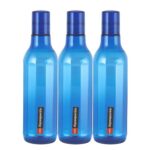 Cello Aqua Sparkle Bottle Set Of 3, 1000Ml, Blue | 100% Food Grade | Leak Proof And Break Proof | Perfect For Staying Hydrated At The School, College, Work And Outdoor Adventures Water Bottle
