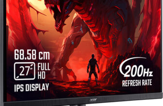 Acer Nitro 68.58 Cm (27 Inch) Full Hd Ips Panel Wiith Built-In Speakers, Hdr10, 99% Srgb, 1Xdp , 1X Hdmi, Tilt Adjustable Gaming Monitor (Kg271 X1Bmiipx)(Amd Free Sync, Response Time: 1 Ms, 200 Hz Refresh Rate)