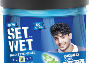 Set Wet Styling Hair Gel For Men – Casually Cool For Medium Hold & High Shine,No Alcohol Hair Gel(250 G)