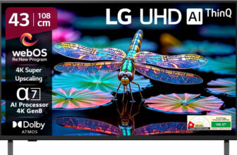 Lg Ai Tv Ua8200 108 Cm (43 Inch) Ultra Hd (4K) Led Smart Webos Tv 2025 Edition With Alpha7 Ai Processor 4K Gen8 | 4K Super Upscaling | Ai Picture Pro | 4K Expression Enhancer | New Ai Magic Remote Compatible | Ai Search With Ms Copilot | Ai Sound Pro (9.1.2 Ch) | Dolby Atmos | Chromecast Built-In(43