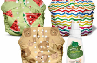 Mother Sparsh Nappers Pack Of 3 Cloth Diaper+Soaker Pads With Baby Detergent 200Ml-(Mm+Tt+Rr)