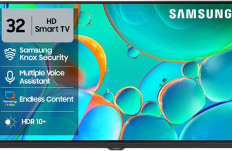 Samsung 80 Cm (32 Inch) Hd Ready Led Smart Tizen Tv 2025 Edition With Voice Assistance Remote Control | 100+ Free Channels | Hdr 10+ Support | Purcolor | Samsung Knox Security | Digital Tuner | Object Tracking Sound Lite | Adaptive Sound | Q-Symphony(Ua32H4500Fuxxl)