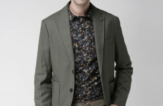 Celio Solid Single Breasted Casual Men Blazer(Brown)