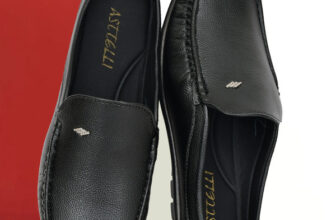 Asttelli Black Synthetic Leather Open Back Half Shoes Slip-On Casual Office Wear Loafers Mocassin For Men(Black , 9)