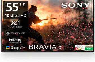 Sony Bravia 3 138.8 Cm (55 Inch) Ultra Hd (4K) Led Smart Google Tv With Dolby Vision| Dolby Atmos | Feature For Playstation 5(K-55S30B)