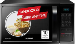 Samsung 28 L Curd Making, Pre Heat, Eco Mode, Power Defrost, Auto Cook Convection Microwave Oven(Mc28A5013Ak, Black)