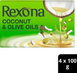 Rexona Coconut And Olive Oil Soap For Silky Smooth Skin, 4X100 G(4 X 100 G)