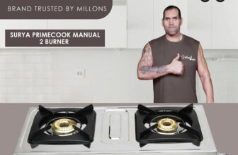 Sigri-Wala Surya Primecook Manual Mini Stainless Steel Manual Gas Stove(2 Burners)