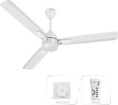 Crompton Caelum With 4 Year Warranty Bldc With Remote And Regulator 1200 Mm Ceiling Fan(5 Star | Silver White | Pack Of 1)