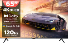 Motorola 165 Cm (65 Inch) Qled Ultra Hd (4K) Smart Google Tv 2025 Edition With 5.0 Os, 50 W Speaker, 120Hz Game Accelerator, And Dolby Atmos(65Uhdgqmwsdq)