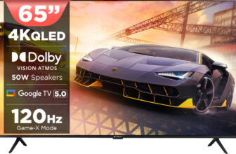 Motorola 165 Cm (65 Inch) Qled Ultra Hd (4K) Smart Google Tv 2025 Edition With 5.0 Os, 50 W Speaker, 120Hz Game Accelerator, And Dolby Atmos(65Uhdgqmwsdq)