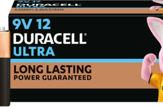 DURACELL Ultra 9V, High-Drain Devices, Smoke Alarm, Radio, Smoke Detector  Battery(Pack of 12)