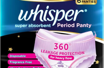 Whisper Super BindazZ night Absorbent Period Panty, 6 M-L Sanitary Pad