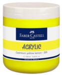 Faber-Castell Creative Studio Acrylic 500ML JAR – Cadmium Yellow Lemon 205