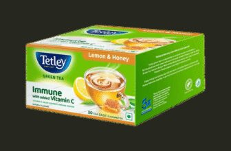 Tetley Lemon & Honey Flavored Green Tea, Immune with Added Vitamin C Green Tea Box(50 Bags)