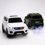 Pick N Nick Toys Scorpio N R/C Suv Car Toy 1:18 With Smoke, Police Lights, Siren, Music On/Off(White, Black)