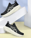 Asics Gel-Nimbus 27 Running Shoes For Men(Off White , 7)