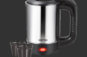 Milton Euroline Electric Travel Kettle With Handle, 1000 Watt Beverage Maker(0.5 L, Silver)