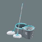 Prestige Alpha With 2 Microfiber Heads 360 Degree Spinner Mop Set(Grey, Blue)