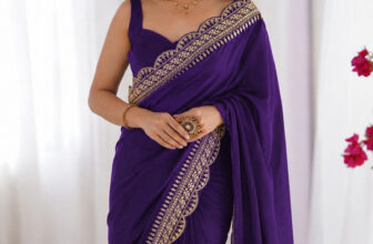 Kridhrish Clothing Embroidered Bollywood Art Silk Saree(Multicolor)