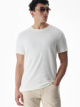 Jack & Jones Solid Men Round Neck White T-Shirt