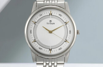 Titan Np1773Sm01 Titan Quartz White Dial Silver Metal Strap Analog Watch  – For Men