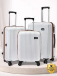 Alfa By Vip Excel Secure Hard Side Luggage | Trolley Bag With Flushed Combination Lock Cabin & Check-In Set 8 Wheels – 30 Inch