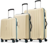 Aristocrat Photon Max Hard Side Luggage | Trolley Bag With Flushed Combination Lock Cabin & Check-In Set 4 Wheels – 30 Inch