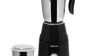 Lifelong Mixer With Mini Jar For Chutney & Liquidizing Jar 500 W Mixer Grinder(Llmg93 | 2 Jars | Black)