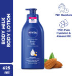 Nivea Nourishing Body Milk With 72H Moisture, Hyaluron & Almond Oil(625 Ml)