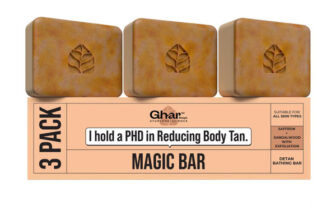Ghar Soaps Wood And Saffron Soap For Glowing & Refreshing Skin (pack of 3)(3 x 100 g)