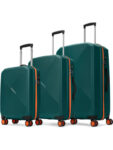 Aristocrat Apex Hard Side Polypropylene Luggage | Trolley Bag With Combination Lock Cabin & Check-In Set 8 Wheels – 31 Inch