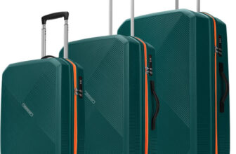 Aristocrat Apex Hard Side Polypropylene Luggage | Trolley Bag With Combination Lock Cabin & Check-In Set 8 Wheels – 31 Inch